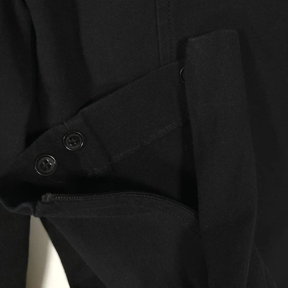 TORY BURCH Women's Dress Pants Size 10 Stretch Cotton Ankle Zip Black 1210-74820
